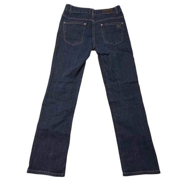 Simply Vera Vera Wang Denim - Simply Vera Vera Wang Straight Leg Jeans Dark Wash Blue Womens 10